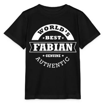 Fabian Geschenk T-Shirt personalisierter Name Fabian - Stanley/Stella Kinder T-Shirt MINI CREATOR  - Schwarz - Vorne - Mikhail (115cm)