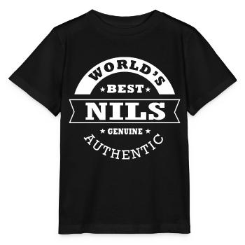 Nils world s best cadeau personnalisé prénom nils - T-shirt bio MINI CREATOR Stanley/Stella Enfant - noir - Devant - Mikhail (115cm)