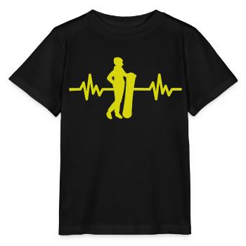 Heartbeat Snowboard - Sports d’hiver Piste de neige - T-shirt bio MINI CREATOR Stanley/Stella Enfant - noir - Devant - Mikhail (115cm)