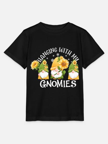 Abhängen mit meinen Gnomien - Stanley/Stella Kinder T-Shirt MINI CREATOR  - Schwarz