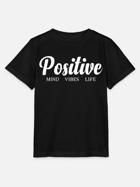Positive Schwingungen Leben - Stanley/Stella Kinder T-Shirt MINI CREATOR - Schwarz