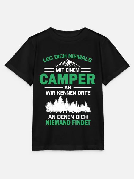 Camper Zelten Wohnwagen - Stanley/Stella Kinder T-Shirt MINI CREATOR  - Schwarz