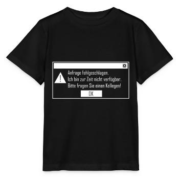 Demande d’humour de bureau a échoué bureau collègues - T-shirt bio MINI CREATOR Stanley/Stella Enfant - noir - Devant - Mikhail (115cm)