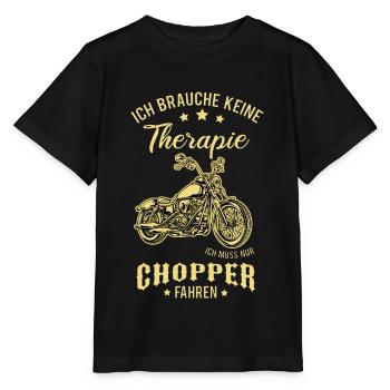 Motorrad Chopper - Stanley/Stella Kinder T-Shirt MINI CREATOR  - Schwarz - Vorne - Mikhail (115cm)