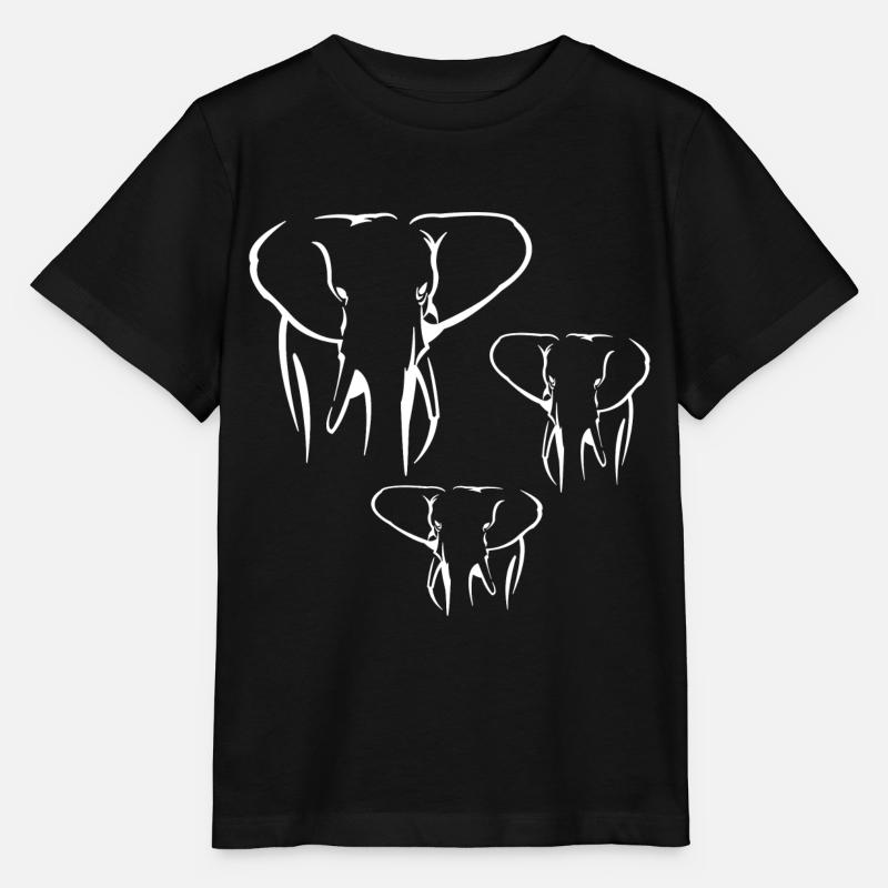 ELEFANTEN Elefant Design - Stanley/Stella Kinder T-Shirt MINI CREATOR - Schwarz