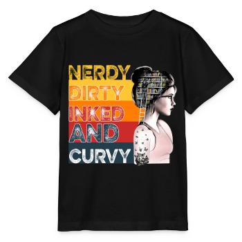 Nerdy Dirty Inked und kurvig - Stanley/Stella Kinder T-Shirt MINI CREATOR  - Schwarz - Vorne - Mikhail (115cm)
