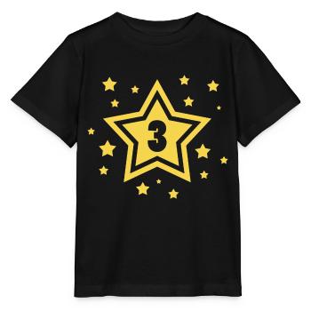 Cadeau d'anniversaire pour enfants de 3 ans - T-shirt bio MINI CREATOR Stanley/Stella Enfant - noir - Devant - Mikhail (115cm)