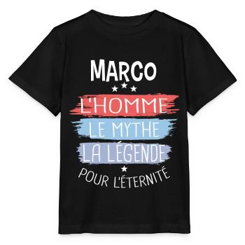 Marco l'homme le mythe la légende - T-shirt bio MINI CREATOR Stanley/Stella Enfant - noir - Devant - Mikhail (115cm)