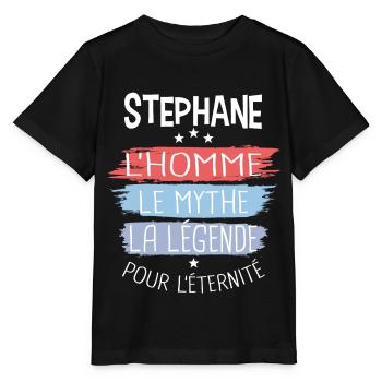 Stéphane l'homme le mythe la légende - T-shirt bio MINI CREATOR Stanley/Stella Enfant - noir - Devant - Mikhail (115cm)