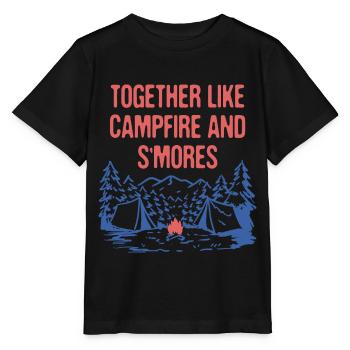 Ensemble comme le feu de camp et les dictons de camping S’mores - T-shirt bio MINI CREATOR Stanley/Stella Enfant - noir - Devant - Mikhail (115cm)