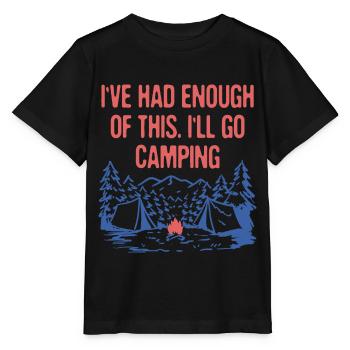 J’en ai assez de ce camping-car de vacances en camping - T-shirt bio MINI CREATOR Stanley/Stella Enfant - noir - Devant - Mikhail (115cm)