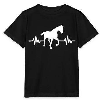 Heartbeat - Étalon Cheval Jument Ross Equestrian - T-shirt bio MINI CREATOR Stanley/Stella Enfant - noir - Devant - Mikhail (115cm)