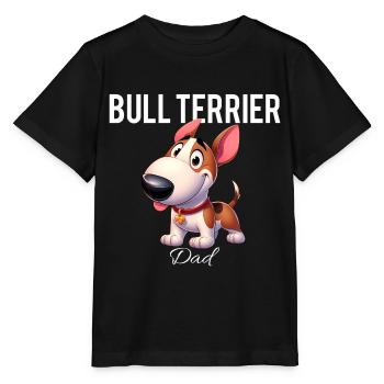Bull Terrier Dad - Stanley/Stella MINI CREATOR Kids’ T-Shirt - black - Front - Mikhail (115cm)