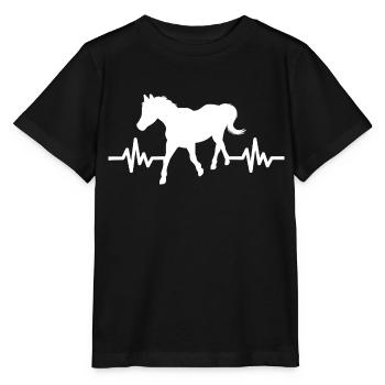 Heartbeat - Étalon Cheval Jument Ross Equestrian - T-shirt bio MINI CREATOR Stanley/Stella Enfant - noir - Devant - Mikhail (115cm)