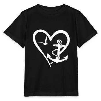 anker segeln seefahrt küste kapitän schiff - Stanley/Stella Kinder T-Shirt MINI CREATOR  - Schwarz - Vorne - Mikhail (115cm)