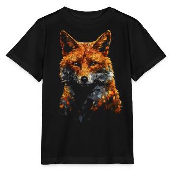 Fuchs Tierliebhaber Geschenk Wildtier Tier Motiv - Stanley/Stella Kinder T-Shirt MINI CREATOR  - Schwarz - Vorne - Mikhail (115cm)