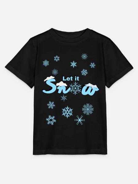 Let it snow - Stanley/Stella Kinder T-Shirt MINI CREATOR - Schwarz