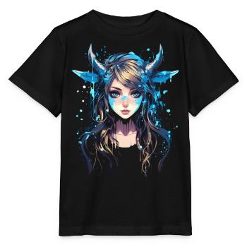 Anime Mädchen Grafik Buntes Frauen Anime - Stanley/Stella Kinder T-Shirt MINI CREATOR  - Schwarz - Vorne - Mikhail (115cm)