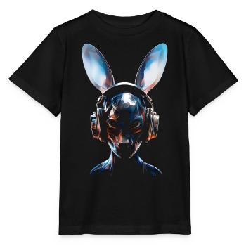 Anime Kopfhörer Kunst Grafik Menschliches Kaninche - Stanley/Stella Kinder T-Shirt MINI CREATOR  - Schwarz - Vorne - Mikhail (115cm)