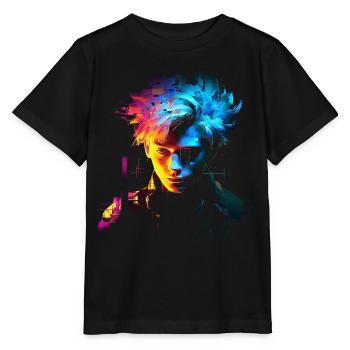 Anime Fantasy Kunst Männer Buntes Motiv Anime - Stanley/Stella Kinder T-Shirt MINI CREATOR  - Schwarz - Vorne - Mikhail (115cm)
