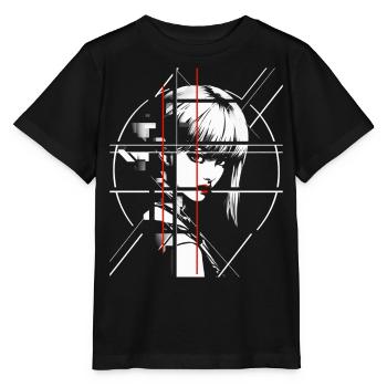 Anime Zeichnung Kunst Grafik Frauen Portrait Anime - Stanley/Stella Kinder T-Shirt MINI CREATOR  - Schwarz - Vorne - Mikhail (115cm)