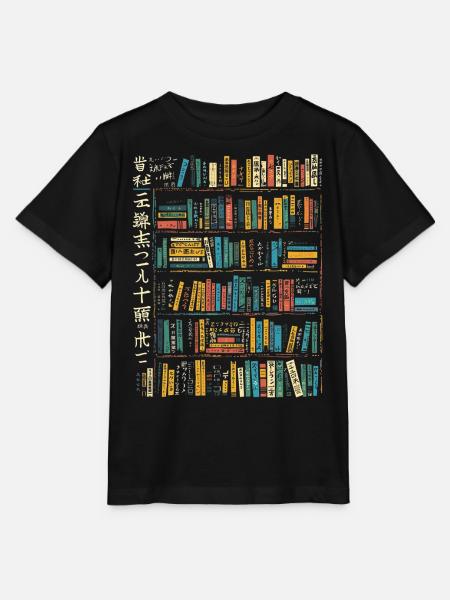 Buch Text Kunst Buntes Grafikmotiv Buch - Stanley/Stella Kinder T-Shirt MINI CREATOR  - Schwarz