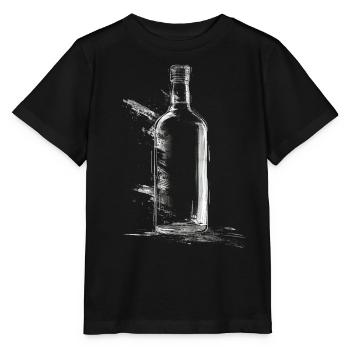 Bouteille Dessin Art Motif Graphique Oeuvre - T-shirt bio MINI CREATOR Stanley/Stella Enfant - noir - Devant - Mikhail (115cm)