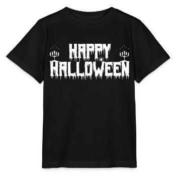 Fröhliches Halloween. Fröhliches Halloween. - Stanley/Stella Kinder T-Shirt MINI CREATOR  - Schwarz - Vorne - Mikhail (115cm)