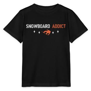 Snowboard-Süchtiger - Stanley/Stella Kinder T-Shirt MINI CREATOR  - Schwarz - Vorne - Mikhail (115cm)