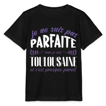 Je ne suis pas parfait mais je suis Toulousain - T-shirt bio MINI CREATOR Stanley/Stella Enfant - noir - Devant - Mikhail (115cm)