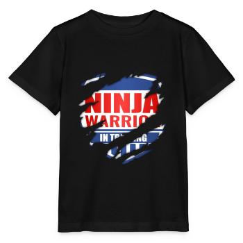 Ninja Warrior In Training - Stanley/Stella Kinder T-Shirt MINI CREATOR  - Schwarz - Vorne - Mikhail (115cm)