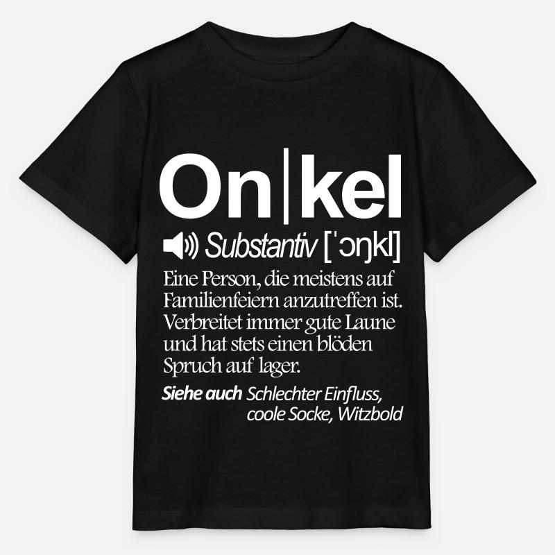 Onkel - Stanley/Stella Kinder T-Shirt MINI CREATOR  - Schwarz