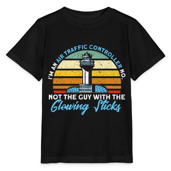Luftverkehrskontrolle Flughafen Geschenk - Stanley/Stella Kinder T-Shirt MINI CREATOR  - Schwarz - Vorne - Mikhail (115cm)
