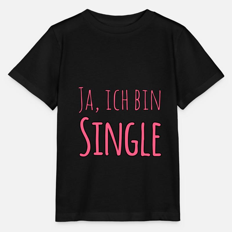 Ja, ich bin Single - Stanley/Stella Kinder T-Shirt MINI CREATOR  - Schwarz