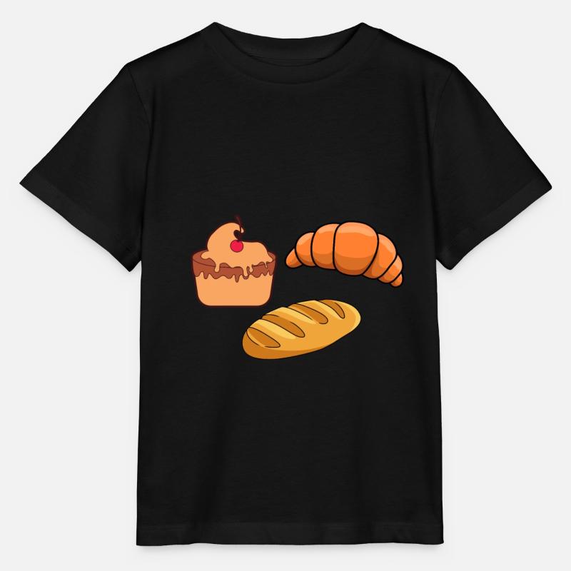 Backwaren Brot Croissant Muffin Backen - Stanley/Stella Kinder T-Shirt MINI CREATOR  - Schwarz