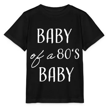 Bébé d’un bébé des années 80 - T-shirt bio MINI CREATOR Stanley/Stella Enfant - noir - Devant - Mikhail (115cm)