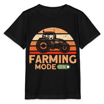 Viehzüchter Bauernhof Landwirtschaft Geschenk - Stanley/Stella Kinder T-Shirt MINI CREATOR  - Schwarz - Vorne - Mikhail (115cm)