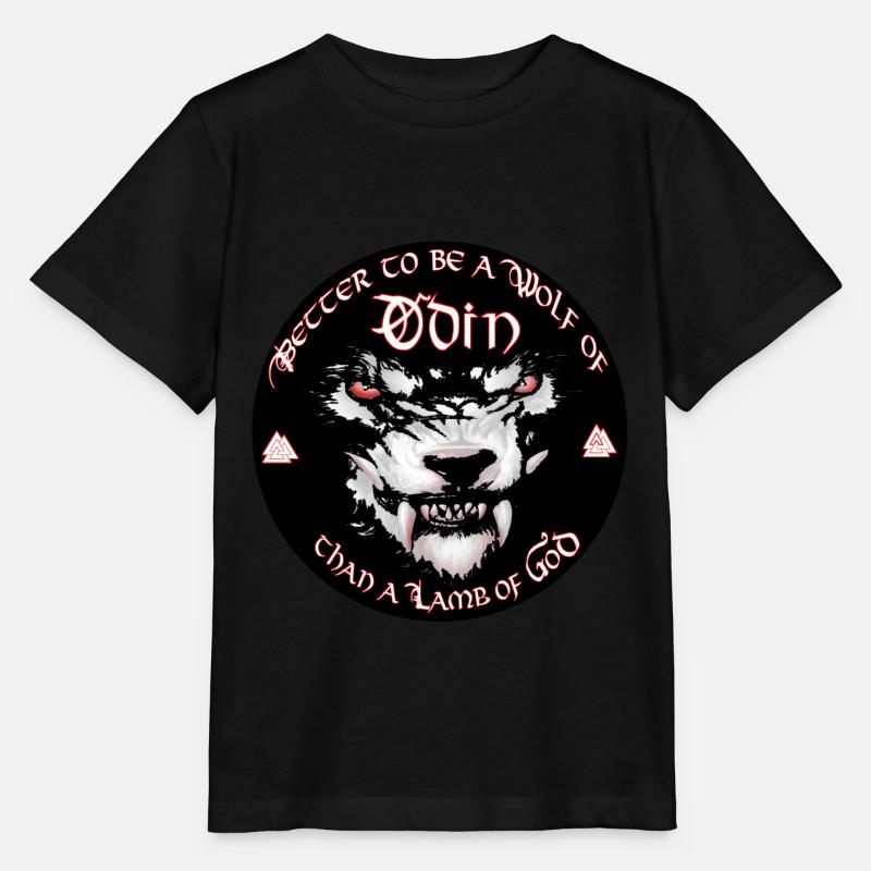 Odin better a wolf odins than a - Stanley/Stella MINI CREATOR Kids’ T-Shirt - black