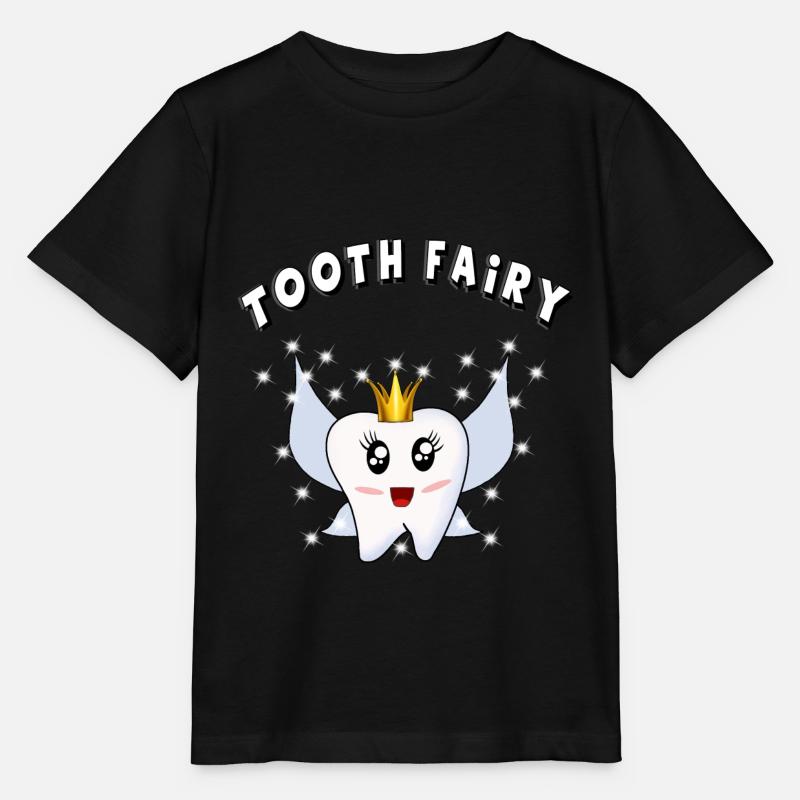 dent fée dent fée dentiste dent tanzanel - T-shirt bio MINI CREATOR Stanley/Stella Enfant - noir