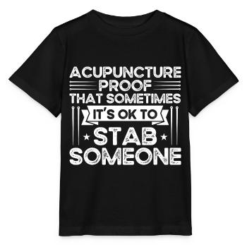 Acupuncteur Médecine Alternative Médecine Chinoise - T-shirt bio MINI CREATOR Stanley/Stella Enfant - noir - Devant - Mikhail (115cm)