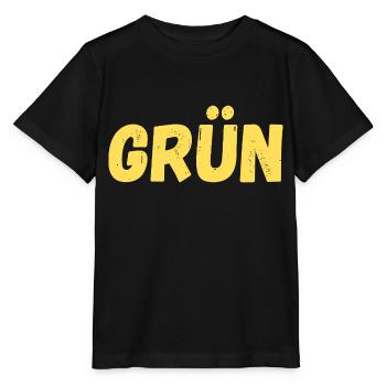 Grün - Stanley/Stella Kinder T-Shirt MINI CREATOR  - Schwarz - Vorne - Mikhail (115cm)