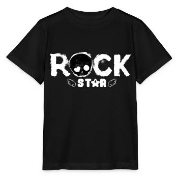 Cool Kids Rock Star black Edition - Stanley/Stella Kinder T-Shirt MINI CREATOR  - Schwarz - Vorne - Mikhail (115cm)