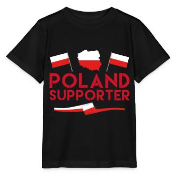fan de poland supporter. Supporter de Pologne. - T-shirt bio MINI CREATOR Stanley/Stella Enfant - noir - Devant - Mikhail (115cm)