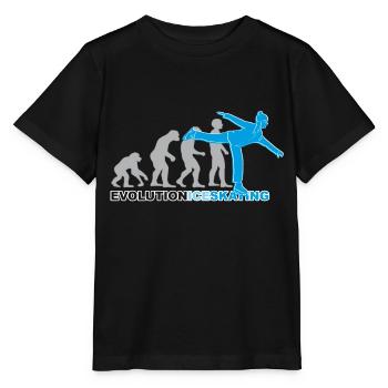 Evolution patinage sur glace, patinage sur glace, patinage sur glace - T-shirt bio MINI CREATOR Stanley/Stella Enfant - noir - Devant - Mikhail (115cm)