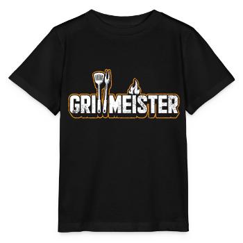 Grillmeister - Stanley/Stella Kinder T-Shirt MINI CREATOR  - Schwarz - Vorne - Mikhail (115cm)