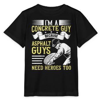 KW1 Constructeurs de béton - T-shirt bio MINI CREATOR Stanley/Stella Enfant - noir - Devant - Mikhail (115cm)