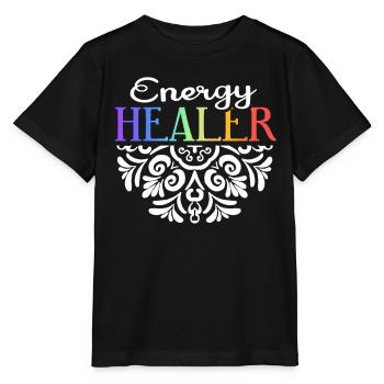 Chakra Holistique Healing Mains Energie Guérisseur Reiki - T-shirt bio MINI CREATOR Stanley/Stella Enfant - noir - Devant - Mikhail (115cm)