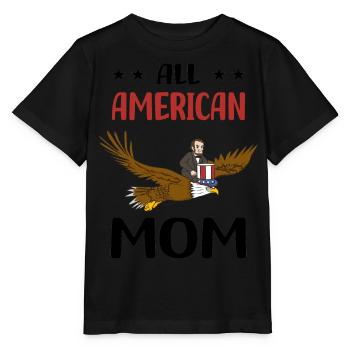 USA Flagge | Patriot Patriotismus Amerika Geschenk - Stanley/Stella Kinder T-Shirt MINI CREATOR  - Schwarz - Vorne - Mikhail (115cm)