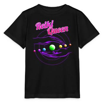Chakra Holistic Healing Hands Reiki Queen - Stanley/Stella MINI CREATOR Kids’ T-Shirt - black - Front - Mikhail (115cm)