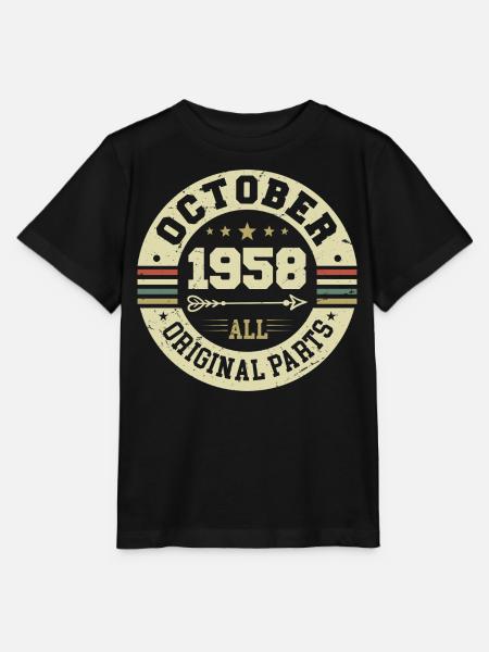Legendarisch sinds oktober 1958 Verjaardag oktober 1958 - Stanley/Stella Kinder-T-shirt MINI CREATOR  - zwart